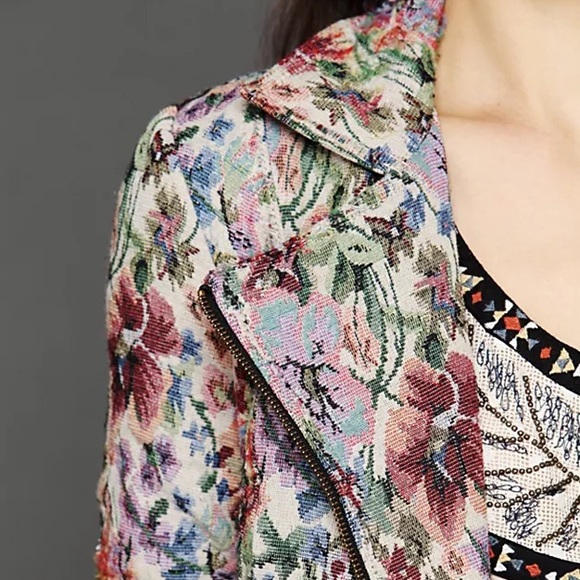 Free People Floral Tapestry Moto Jacket - Picture 2 of 9